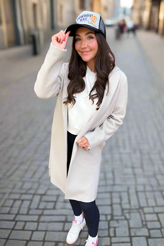 Juliette Taupe Mid-Length Coat