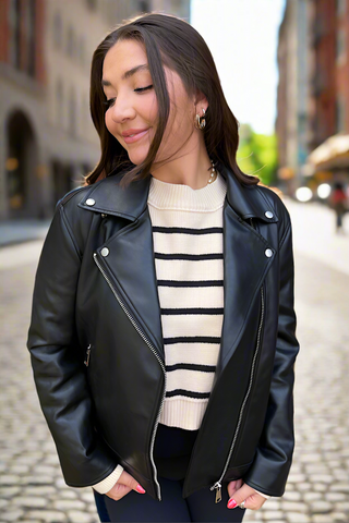 Desi High Quality Black Leather Jacket