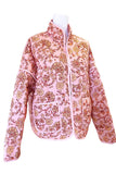 Pink Floral Lightweight Quilted Jacket