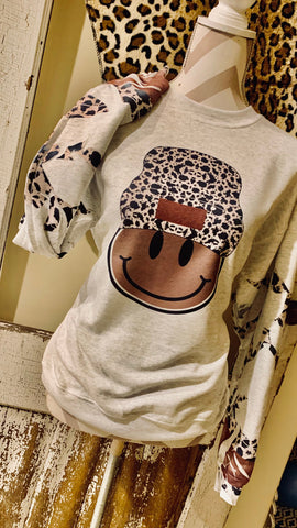 Smiley Beanie crewneck